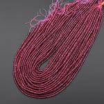AAA Faceted Natural Raspberry Rhodolite Garnet 3mm Rondelle Reddish Purple Gemstone Beads 15.5" Strand