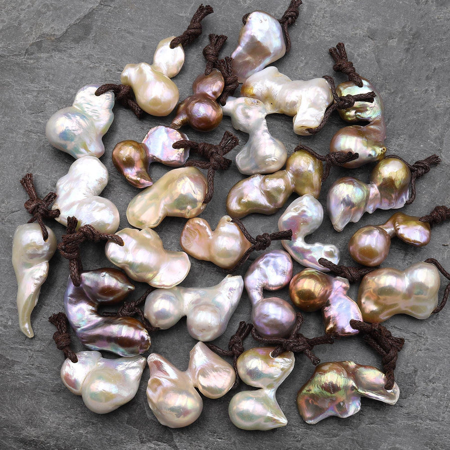 Large Natural Freshwater Baroque Ming Pearl Pendant