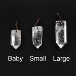 Natural Rock Quartz Pendant Front Drilled Point Tower Pendulum Gemstone Crystal Focal Bead