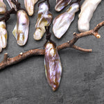 Large Natural Freshwater Baroque Blister Pearl Pendant