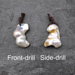 Large Natural Freshwater Baroque Blister Pearl Pendant Wild Shapes