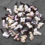 Large Natural Freshwater Baroque Blister Pearl Pendant Wild Shapes