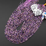 Faceted Genuine Natural Russian Purple Charoite 2mm Cube Beads Gemstone 15.5" Strand