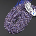 Rare Natural Sunstone Iolite Faceted 2mm Cube Beads 15.5" Strand