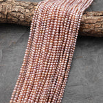 Natural Freshwater Pink Off Round 4mm Pearl 15.5" Strand