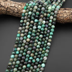 Real Genuine 100% Natural Green Emerald 6mm 8mm 10mm Round Beads Gemstone May Birthstone 15.5" Strand