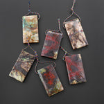 From the Old Arizona Copper Mine~ Natural Copper in Chrysocolla Top Side Drilled Rectangle Pendant