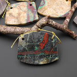 From the Old Arizona Copper Mine~ Natural Copper in Chrysocolla Curved Rectangle Locket 2 Two Hole Pendant