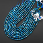 Natural Apatite Heishi Rondelle Beads 6mm Gemstone 15.5" Strand