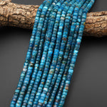 Natural Apatite Heishi Rondelle Beads 6mm Gemstone 15.5" Strand