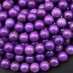 AAA Genuine Natural Violet Purple Phosphosiderite 6mm 7mm 8mm 9mm 10mm Smooth Round Beads 15.5" Strand