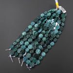 AAA Natural Guatemalan Jade Hand Carved Flower Beads 13mm 7.25" Strand