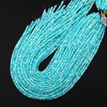 Blue Mother of Pearl 4mm Heishi Rondelle Beads 15.5" Strand