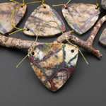 From the Old Arizona Copper Mine~ Natural Copper in Chrysocolla Triangle Slice 2 Two Hole Pendant