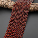 AAA Faceted Natural Brown Hessonite Garnet 2mm 3mm Thin Rondelle Beads 15.5" Strand
