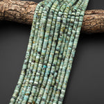 AAA Natural Blue Green African Turquoise Heishi Beads 4mm 6mm Gemstone 15.5" Strand