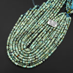 AAA Natural Blue Green African Turquoise Heishi Beads 4mm 6mm Gemstone 15.5" Strand