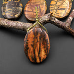 Natural Utah Black Feather Jasper Pendant Side Drilled Oval Pendant