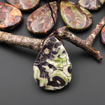 Natural Mushroom Rhyolite Jasper Teardrop Side Drilled Pendant