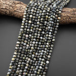 Natural Eagle Eye 5mm 6mm 7mm 8mm 10mm Round Beads Aka Hawk Eye 15.5" Strand