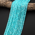 Blue Mother of Pearl 4mm Heishi Rondelle Beads 15.5" Strand