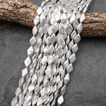 AAA White Marquise Diamond Pearl Real Genuine Natural Freshwater Pearl 15.5" Strand