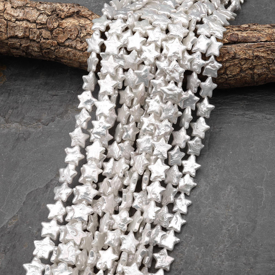 AAA Real Genuine Natural Freshwater White Star Pearl 15.5" Strand