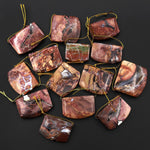 Natural Butterfly Jasper from Mexico Side Drilled Saddle Locket Pendant