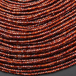 AAA Faceted Natural Brown Hessonite Garnet 2mm 3mm Thin Rondelle Beads 15.5" Strand