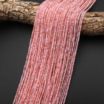 AAA Natural Peruvian Pink Opal 2mm Smooth Round Beads 15.5" Strand
