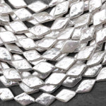 AAA White Marquise Diamond Pearl Real Genuine Natural Freshwater Pearl 15.5" Strand