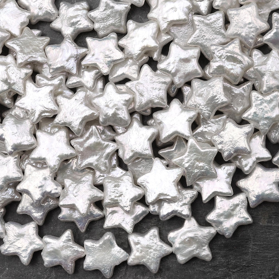 AAA Real Genuine Natural Freshwater White Star Pearl 15.5" Strand