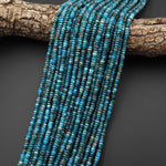 Natural Apatite Smooth Thin Heishi Rondelle Beads 4mm Gemstone 15.5" Strand