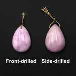 Rare Natural Lilac Pink Morganite Pendant Beryl Aquamarine Teardrop Pear Gemstone