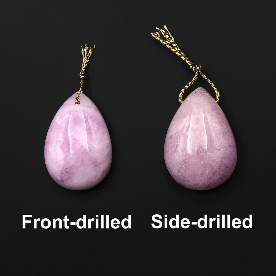 Rare Natural Lilac Pink Morganite Pendant Beryl Aquamarine Teardrop Pear Gemstone