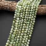 Rare Natural Green Lepidolite Mica 8mm 10mm 12mm Smooth Round Beads Gemstone from Brazil 15.5" Strand