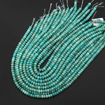Natural Peruvian Amazonite Beads Smooth Polished Rondelle 6mm 8mm 15.5" Strand