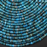 Natural Apatite Smooth Thin Heishi Rondelle Beads 4mm Gemstone 15.5" Strand