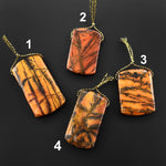 Natural Utah Black Feather Jasper Pendant Top Side Drilled One of a Kind Hand Cut B0850