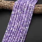 Rare Natural African Purple Opalized Chalcedony Faceted 6mm Beads Gemstone 15.5" Strand