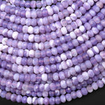 Rare Natural African Purple Opalized Chalcedony Faceted 6mm Beads Gemstone 15.5" Strand