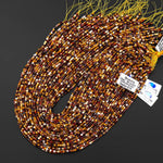 Faceted Natural Australian Mookaite Jasper Beads 2mm Round Sunset Colors Red Yellow Maroon 15.5" Strand