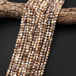Iridescent Swirly Natural Golden Brown Mother of Pearl Shell Round Beads 6mm 15.5" Strand