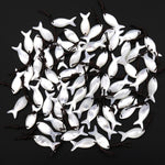 AAA Iridescent Hand Carved Natural White Mother of Pearl Fish Pendant