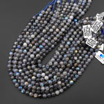 Natural Rainbow Labradorite 6mm 8mm 10mm Smooth Round Beads 15.5" Strand