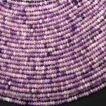 Natural Light Lilac Purple Lepidolite Faceted 3mm Thin Rondelle Beads Gemstone 15.5" Strand B4287
