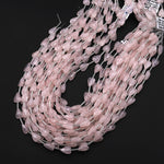 Faceted Natural Pink Rose Quartz Heart Beads 8x12mm Gemstone 15.5" Strand