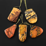 Natural Utah Black Feather Jasper Pendant Top Side Drilled One of a Kind Hand Cut B0847