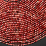 Rare Natural Red Lazasine (Andesine-Red Labradorite) 2mm 3mm Smooth Round Beads 15.5" Strand