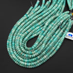 Natural Peruvian Amazonite Beads 7mm Rondelle Heishi 15.5" Strand
